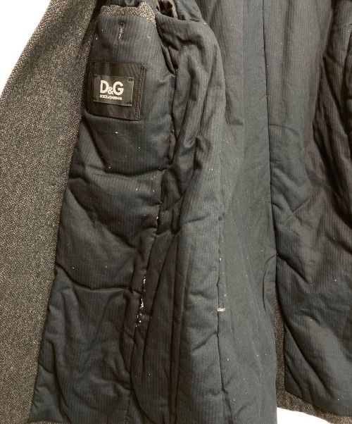 D&G（ディーアンドジー）D&G (ディーアンドジー) ウールショールカラーコート グレー サイズ:48の古着・服飾アイテム