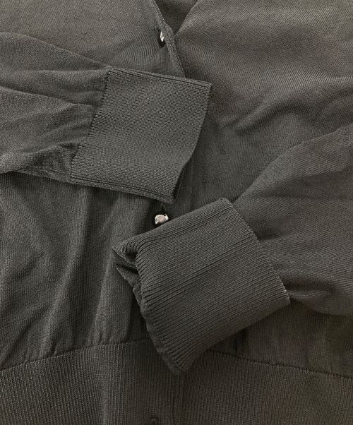 LOEWE（ロエベ）LOEWE (ロエベ) Lイニシャルチャームクロップショートカーディガン ブラック サイズ:Sの古着・服飾アイテム