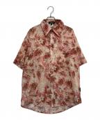 D&Gディーアンドジー）の古着「ロゴ刺繍花柄シャツ」｜ピンク