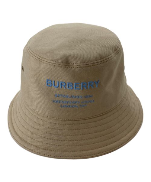 BURBERRY LONDON（バーバリーロンドン）BURBERRY LONDON (バーバリーロンドン) HORSEFERRY MOTIF BUCKET HAT ベージュ サイズ:Lの古着・服飾アイテム