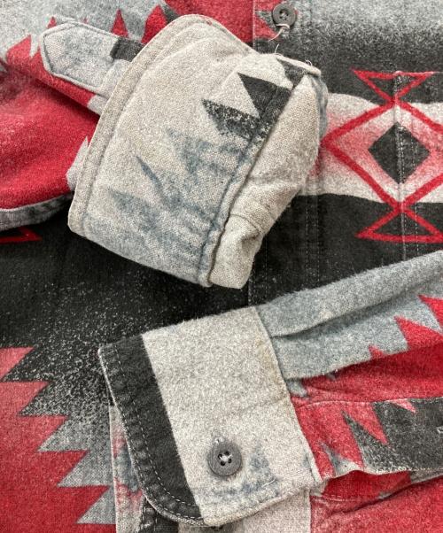 WOOLRICH（ウールリッチ）WOOLRICH (ウールリッチ) ネイティブ柄フランネルシャツ グレー サイズ:Ⅼの古着・服飾アイテム