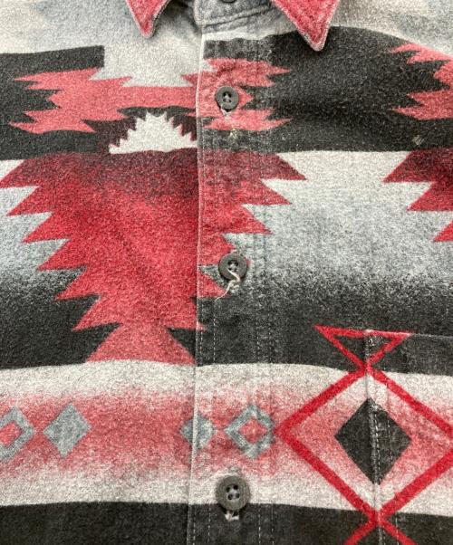 WOOLRICH（ウールリッチ）WOOLRICH (ウールリッチ) ネイティブ柄フランネルシャツ グレー サイズ:Ⅼの古着・服飾アイテム