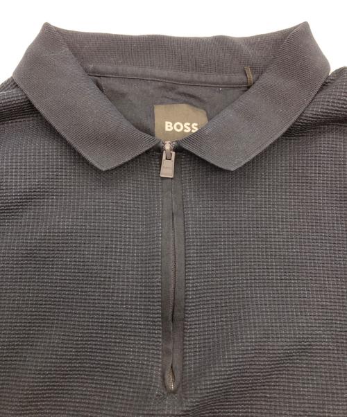 BOSS（ボス）BOSS (ボス) ジップネック ポロシャツ ネイビー サイズ:XLの古着・服飾アイテム