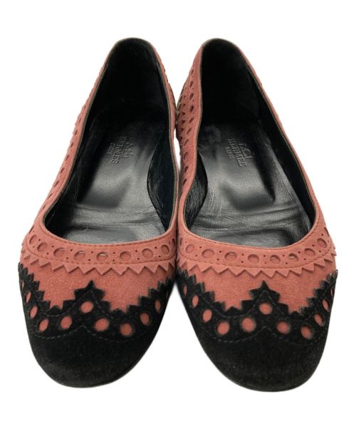 HERMES（エルメス）HERMES (エルメス) フラットパンプス ピンク サイズ:34の古着・服飾アイテム