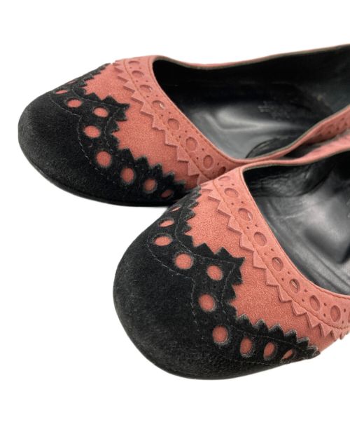 HERMES（エルメス）HERMES (エルメス) フラットパンプス ピンク サイズ:34の古着・服飾アイテム