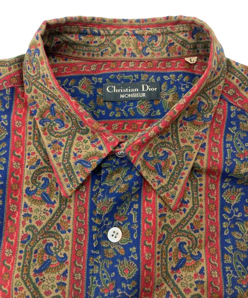 Christian Dior MONSIEUR（クリスチャンディオールムッシュ）Christian Dior MONSIEUR (クリスチャンディオールムッシュ) ［OLD］バンダナシャツ ベージュ サイズ:Lの古着・服飾アイテム