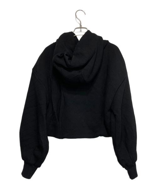 DOUBLE STANDARD CLOTHING（ダブルスタンダードクロージング）DOUBLE STANDARD CLOTHING (ダブルスタンダードクロージング) ダンボールニットミドル丈パーカー ブラック サイズ:Fの古着・服飾アイテム