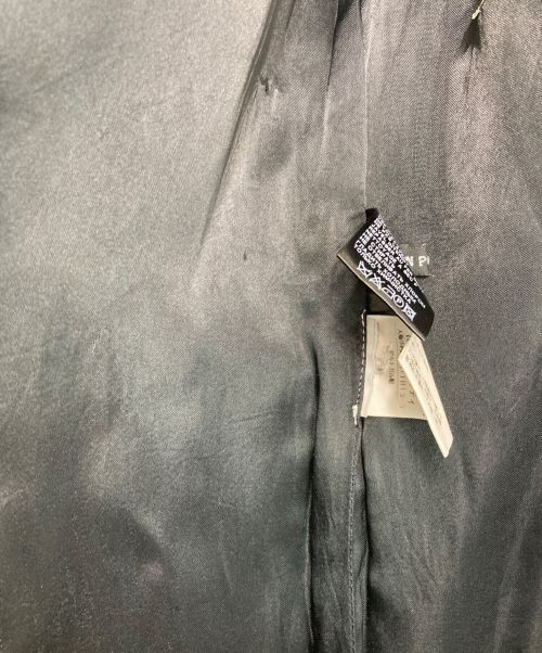 ANN DEMEULEMEESTER（アンドゥムルメステール）ANN DEMEULEMEESTER (アンドゥムルメステール) ウールリネンステンカラーコート ブラック サイズ:XXSの古着・服飾アイテム