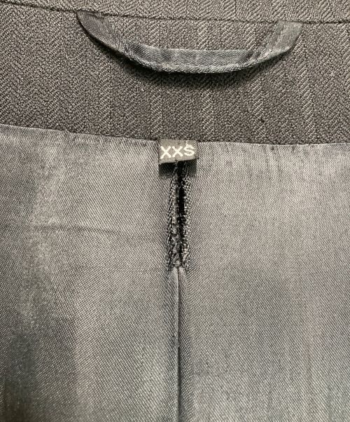 ANN DEMEULEMEESTER（アンドゥムルメステール）ANN DEMEULEMEESTER (アンドゥムルメステール) ウールリネンステンカラーコート ブラック サイズ:XXSの古着・服飾アイテム