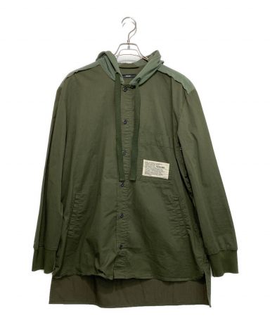 中古・古着通販】DIESEL (ディーゼル) フラッグパッチフーデッドシャツ 