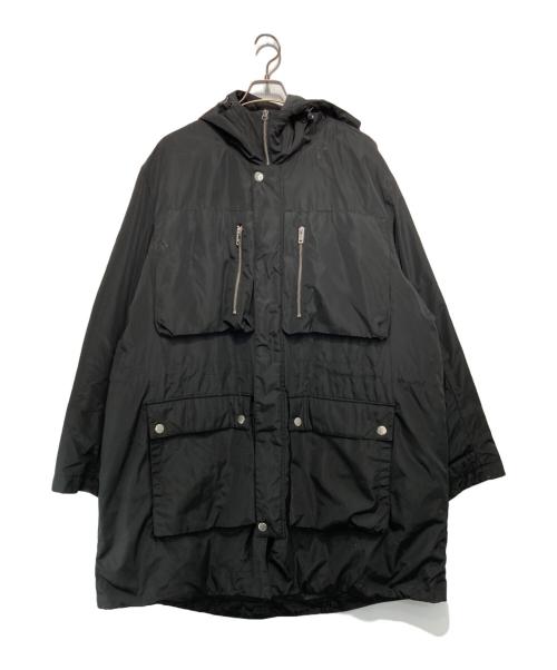 ARMANI EXCHANGE（アルマーニ エクスチェンジ）ARMANI EXCHANGE (アルマーニ エクスチェンジ) フーデッド中綿コート ブラック サイズ:XLの古着・服飾アイテム