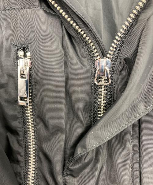 ARMANI EXCHANGE（アルマーニ エクスチェンジ）ARMANI EXCHANGE (アルマーニ エクスチェンジ) フーデッド中綿コート ブラック サイズ:XLの古着・服飾アイテム