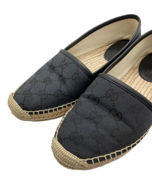 GUCCI（グッチ）GUCCI (グッチ) GGキャンバスエスパドリーユ ブラック サイズ:35の古着・服飾アイテム