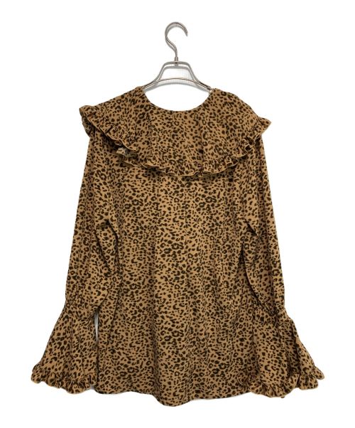 jouetie（ジュエティ）jouetie (ジュエティ) ラッフルフリルカラーブラウス ベージュ サイズ:Mの古着・服飾アイテム