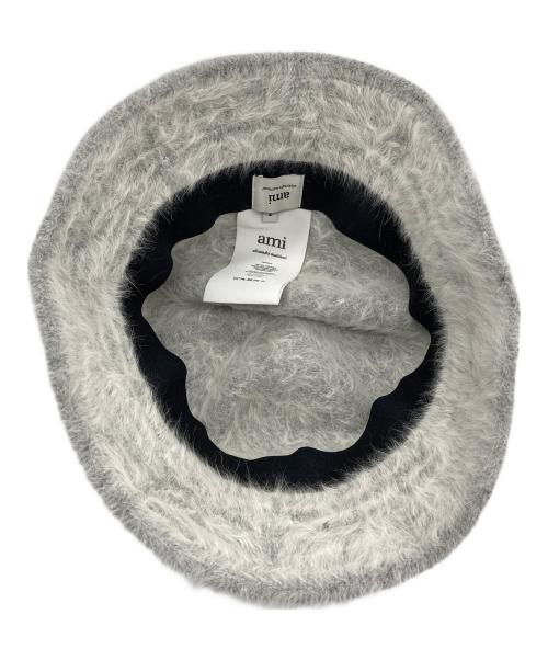 AMI Alexandre Mattiussi（アミアレクサンドルマテュッシ）AMI Alexandre Mattiussi (アミ アレクサンドル マテュッシ) ブレンドアンゴラ バケットハット グレーの古着・服飾アイテム