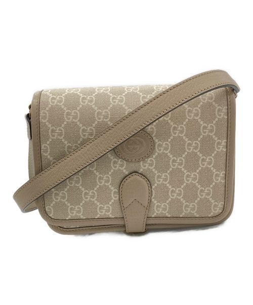 GUCCI（グッチ）GUCCI (グッチ) GGスプリームョルダーバッグ ベージュの古着・服飾アイテム