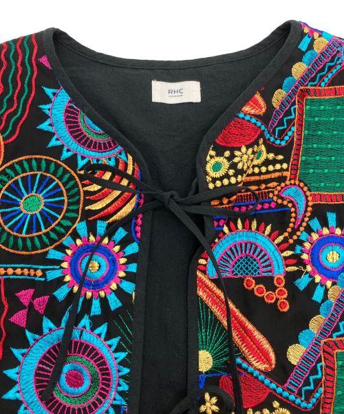 RHC Ron Herman（アールエイチシー ロンハーマン）RHC Ron Herman (アールエイチシー ロンハーマン) Embroidery Vest ブラック サイズ:-の古着・服飾アイテム