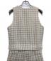 中古・古着 CALNAMUR (カルナムール) 2WAY TWEED CHECK BEST JUMPSUIT/2WAYツイードチェックベストジャンプスーツ ベージュ サイズ:M 未使用品：2000円