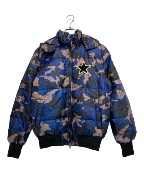 HYDROGEN（ハイドロゲン）HYDROGEN (ハイドロゲン) DOWN JACKET STAR ネイビー×ブラック サイズ:M 未使用品の古着・服飾アイテム