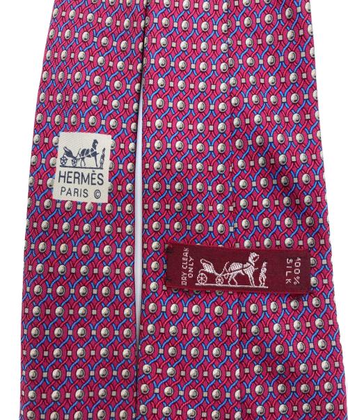 HERMES（エルメス）HERMES (エルメス) シルクネクタイ レッド サイズ:-の古着・服飾アイテム