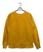 Championチャンピオン）の古着「リバースウィーブクルーネックスウェット」｜イエロー