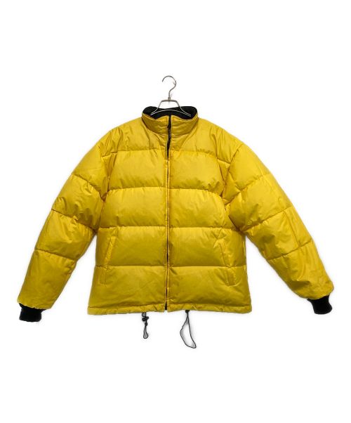 stussy（ステューシー）stussy (ステューシー) リバーシブルダウンジャケット ブラック×イエロー サイズ:Lの古着・服飾アイテム