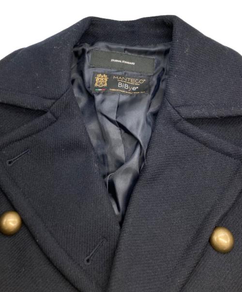 JOURNAL STANDARD（ジャーナルスタンダード）JOURNAL STANDARD (ジャーナルスタンダード) MANTECOダブルクロスPコート ネイビー サイズ:36の古着・服飾アイテム