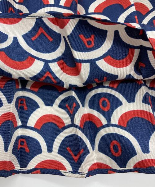 VALENTINO（ヴァレンティノ）VALENTINO (ヴァレンティノ) プリーツシルクスカート ネイビー サイズ:38の古着・服飾アイテム