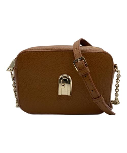 FURLA（フルラ）FURLA (フルラ) プリムラレザーショルダーバッグ ブラウンの古着・服飾アイテム