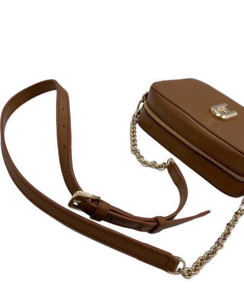 FURLA（フルラ）FURLA (フルラ) プリムラレザーショルダーバッグ ブラウンの古着・服飾アイテム