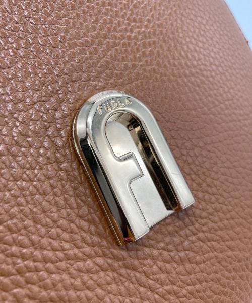 FURLA（フルラ）FURLA (フルラ) プリムラレザーショルダーバッグ ブラウンの古着・服飾アイテム