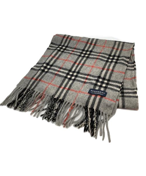 BURBERRY（バーバリー）BURBERRY (バーバリー) カシミヤマフラー グレーの古着・服飾アイテム