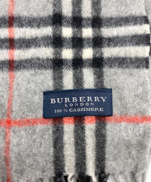 BURBERRY（バーバリー）BURBERRY (バーバリー) カシミヤマフラー グレーの古着・服飾アイテム