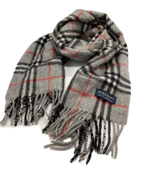 BURBERRY（バーバリー）BURBERRY (バーバリー) カシミヤマフラー グレーの古着・服飾アイテム
