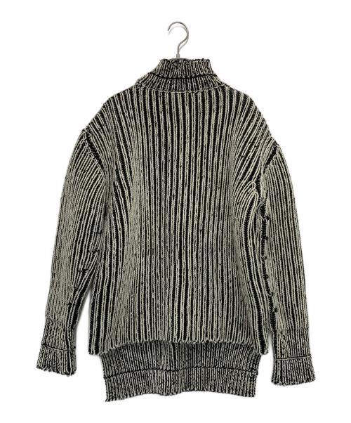 BALENCIAGA（バレンシアガ）BALENCIAGA (バレンシアガ) ハイネックニット ブラック×ホワイト サイズ:36の古着・服飾アイテム