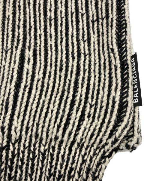 BALENCIAGA（バレンシアガ）BALENCIAGA (バレンシアガ) ハイネックニット ブラック×ホワイト サイズ:36の古着・服飾アイテム
