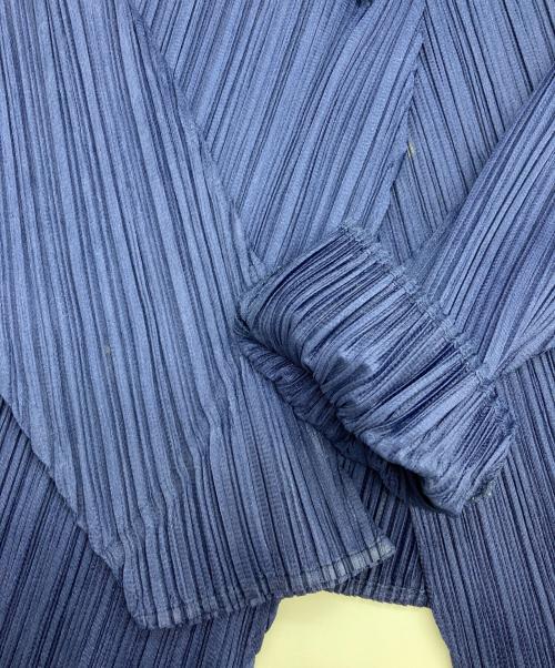 PLEATS PLEASE（プリーツプリーズ）PLEATS PLEASE (プリーツプリーズ) プリーツジャケット ブルー サイズ:3の古着・服飾アイテム