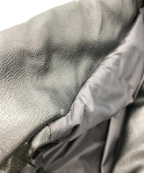 SENSE OF PLACE（センスオブプレイス）SENSE OF PLACE (センスオブプレイス) フェイクレザーダウンジャケット ブラック サイズ:Lの古着・服飾アイテム