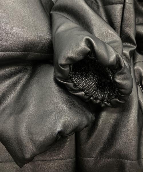 SENSE OF PLACE（センスオブプレイス）SENSE OF PLACE (センスオブプレイス) フェイクレザーダウンジャケット ブラック サイズ:Lの古着・服飾アイテム