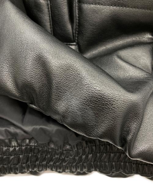 SENSE OF PLACE（センスオブプレイス）SENSE OF PLACE (センスオブプレイス) フェイクレザーダウンジャケット ブラック サイズ:Lの古着・服飾アイテム