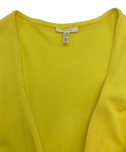 ESCADA（エスカーダ）ESCADA (エスカーダ) 装飾デザインカーディガン イエロー サイズ:36の古着・服飾アイテム