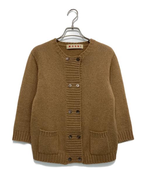 MARNI（マルニ）MARNI (マルニ) キャメルヘアカーディガン ブラウン サイズ:8の古着・服飾アイテム