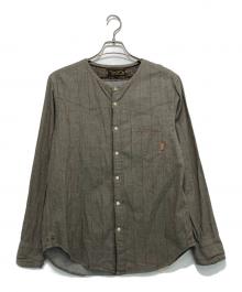 LOST CONTROL（ロストコントロール）の古着「ノーカラーシャツ」｜グレー