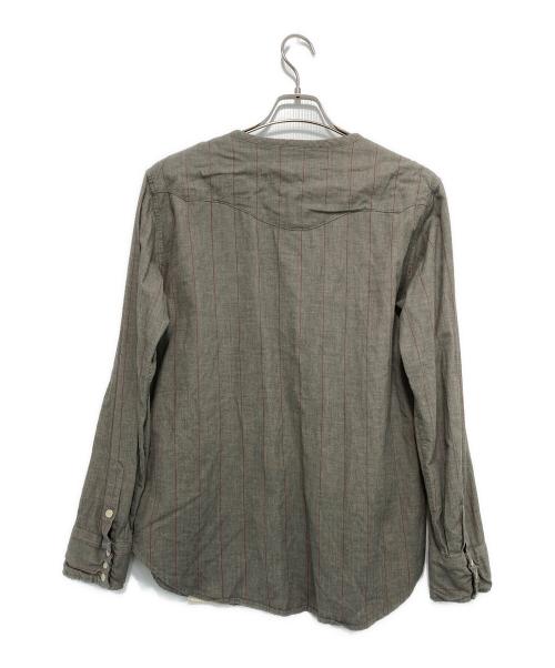 LOST CONTROL（ロストコントロール）LOST CONTROL (ロストコントロール) ノーカラーシャツ グレー サイズ:3の古着・服飾アイテム