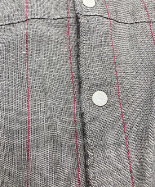 LOST CONTROL（ロストコントロール）LOST CONTROL (ロストコントロール) ノーカラーシャツ グレー サイズ:3の古着・服飾アイテム