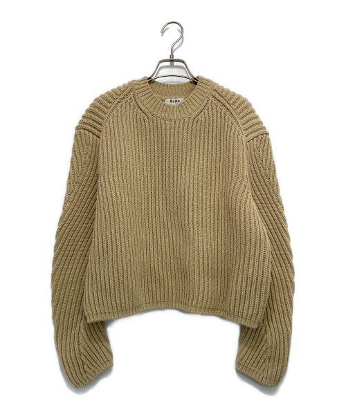 Acne studios（アクネ ストゥディオズ）ACNE STUDIOS (アクネ ストゥディオス) Natural Rib-knit Sweater ブラウン サイズ:M 未使用品の古着・服飾アイテム