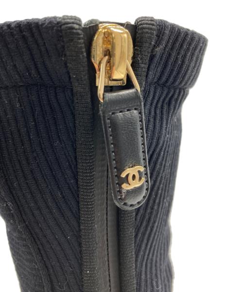 CHANEL（シャネル）CHANEL (シャネル) ココマークバックジップブーツ ブラック サイズ:36Cの古着・服飾アイテム