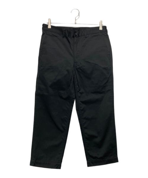 COMME des GARCONS HOMME PLUS（コムデギャルソンオムプリュス）COMME des GARCONS HOMME PLUS (コムデギャルソンオムプリュス) 綿クロップド ジップフライ ストレートパンツ ブラック サイズ:Mの古着・服飾アイテム