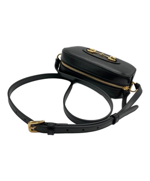 GUCCI（グッチ）GUCCI (グッチ) 〔グッチ ホースビット 1955〕ミニ ショルダーバッグ ブラックの古着・服飾アイテム