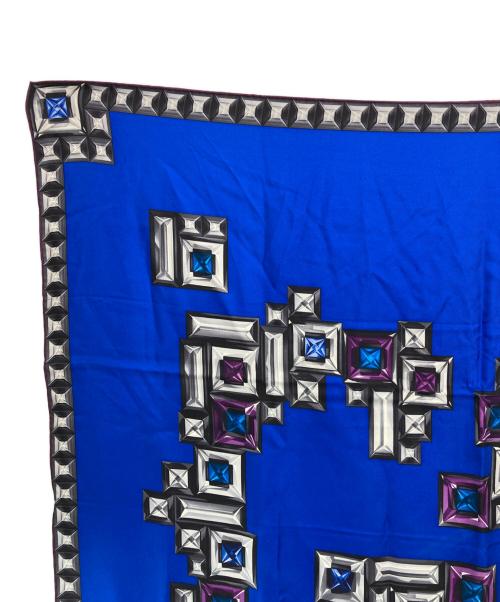 GUCCI（グッチ）GUCCI (グッチ) ビジューGGデザイン大判スカーフ ネイビー サイズ:-の古着・服飾アイテム